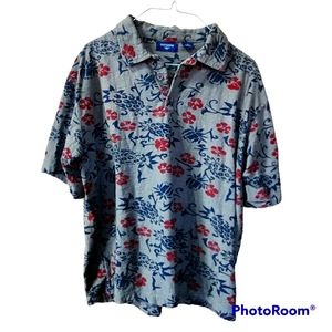 Men’s dockers golf Polo button up  Size M Short Sleeve
